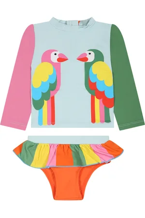 Stella McCartney Set For Baby Girl With Parrots Print