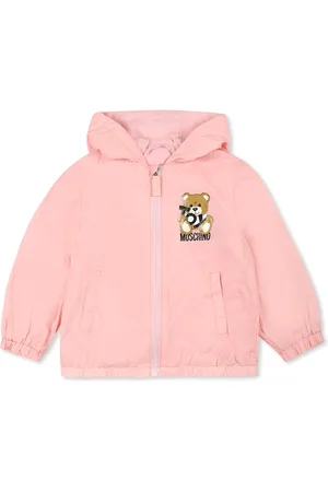 Moschino Windbreaker Jacket For Baby Girl With Teddy Bear