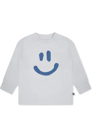 Molo Light Blue T-shirt For Babykids With Cheetah