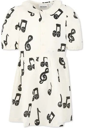 Mini Rodini Dress For Girl With Musical Notes