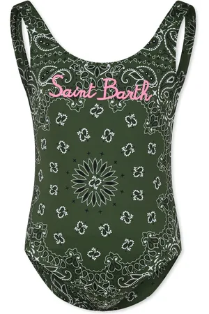 MC2 SAINT BARTH Swimsuit For Girl With Bandana Print