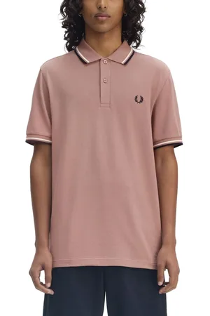Fred Perry Cotton Pique Polo Shirt With Double Stripe