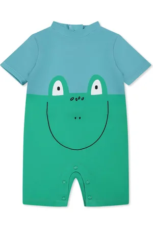 Stella McCartney Anti Uv Romper For Baby Boy With Frog