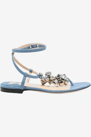 Mach & Mach Cotton And Leather Sandals