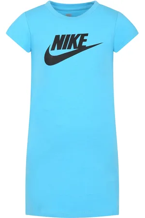 Nike Light Blue Dress For Girl With Iconic Swoosh