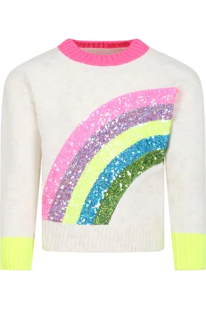 Billieblush Melange Sweater With Rainbow For Girl