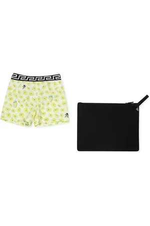 VERSACE Swim Shorts For Baby Boy With Floral Print