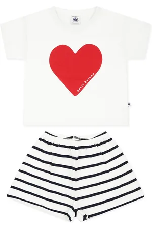 Petit Bateau Pajamas For Girl With Heart