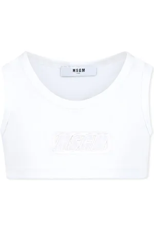 Msgm Tank Top For Girl With Logo