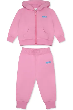 Msgm Suit For Baby Girl With Logo