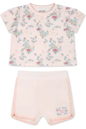 Kenzo Suit For Baby Girl With Floral Print