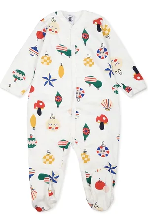 Petit Bateau Babygrow For Babykids With Christmas Print