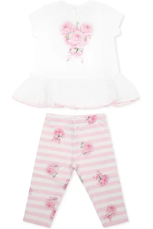 MONNALISA Suit For Baby Girl With Rose