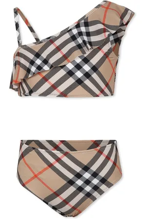 Burberry Bikini For Girl With All-over Vintage Check