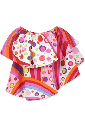 Puccini Top For Girl With Marble Print