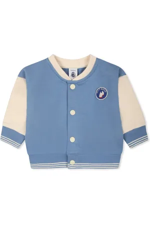 Petit Bateau Light Blue Sweatshirt For Baby Boy With Logo
