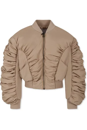 Pinko Crop Bomber Jacket For Girl With Logo