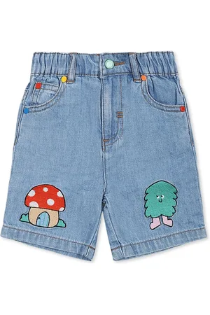 Stella McCartney Blue Shorts For Baby Boy With Embroidery