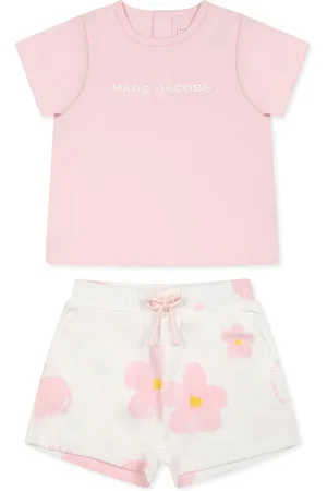 Marc Jacobs Suit For Baby Girl With Logo And Flowers
