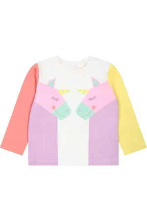 Stella McCartney White T-shirt For Baby Girl With Unicorns
