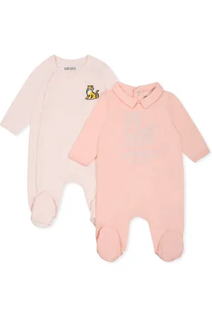 Kenzo Babygrow Set For Baby Girl With Kotora Tiger