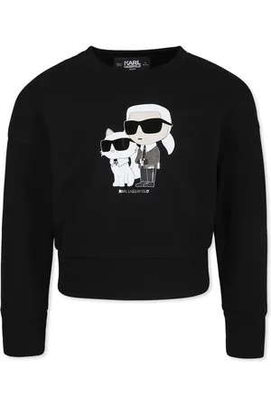 Karl Lagerfeld Sweatshirt For Girl With Karl And Choupette Print