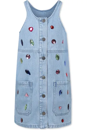Stella McCartney Light Blue Overalls For Girl With Gems