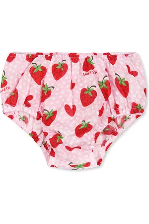 MC2 SAINT BARTH Briefs For Baby Girl With Strawberry Print
