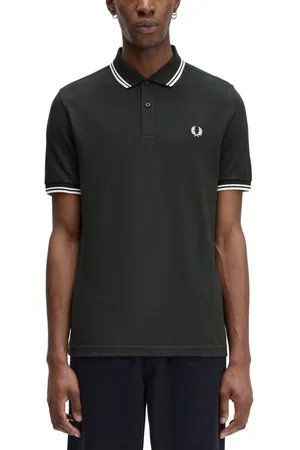 Fred Perry Cotton Pique Polo Shirt With Double Stripe