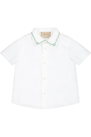 Gucci Shirt For Baby Boy With Embroideries And Logo
