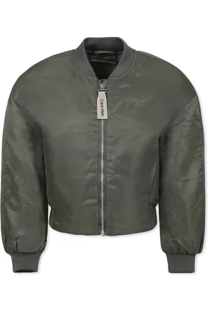 Calvin Klein Geen Bomber Jacket For Girl With Logo