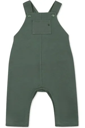 Petit Bateau Dungarees For Baby Boy With Logo