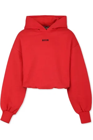 Msgm Crop Sweatshirt For Girl With Logo