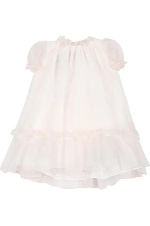 LA STUPENDERIA Dress For Baby Girl With Flowers Embroidered