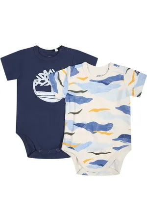 Timberland Bodysuit Set For Baby Boy With Logo
