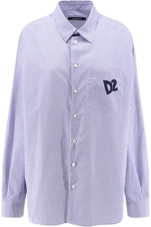 Dsquared2 Summer Lovers Oversized Striped Cotton Shirt