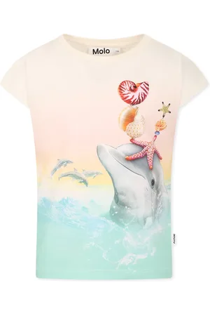 Molo T-shirt For Girl With Dolphin