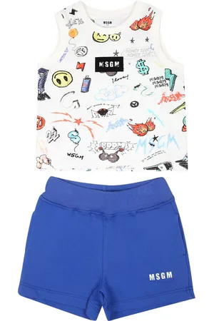 Msgm Suit For Baby Boy With Logo And Print