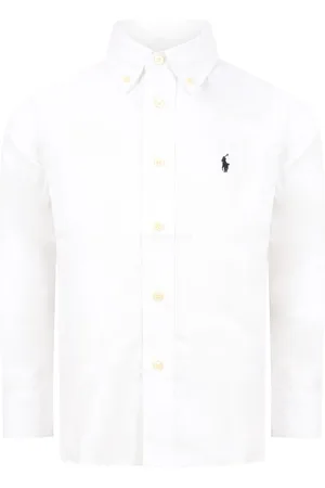 Ralph Lauren Shirt For Kids With Iconic Blue Logo