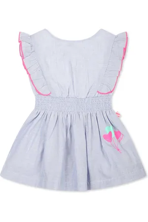 Billieblush Blue Dress For Baby Girl With Hearts