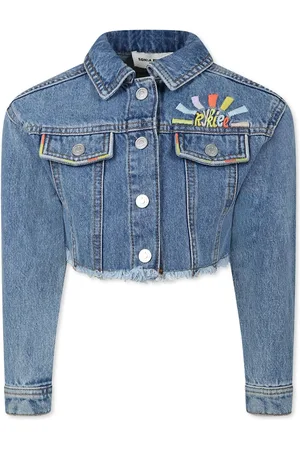 Sonia Rykiel Enfant Crop Jacket For Girl With Logo