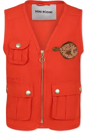 Mini Rodini Vest For Kids With Puffer Fish