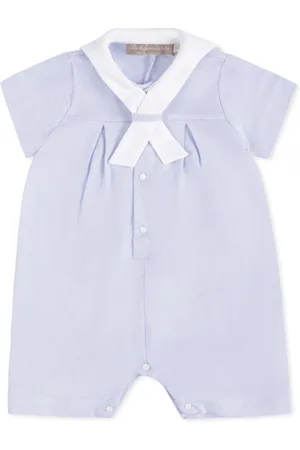 LA STUPENDERIA Light Blue Romper For Baby Boy