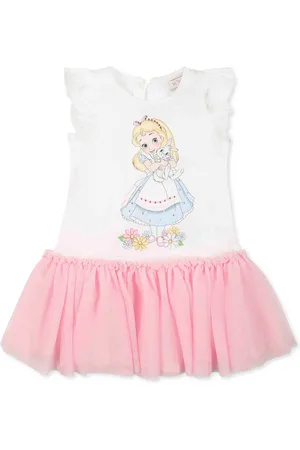MONNALISA Dress For Baby Girl With Alice In Wonderland