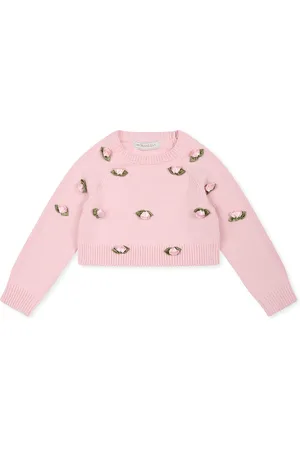 MONNALISA Sweater For Baby Girl With Roses