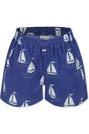 Mini Rodini Shorts For Kids With Sailboats