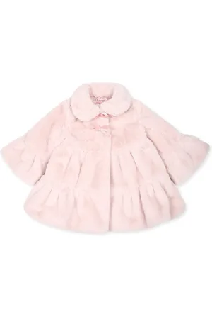 MONNALISA Faux Fur For Baby Girl With Bows