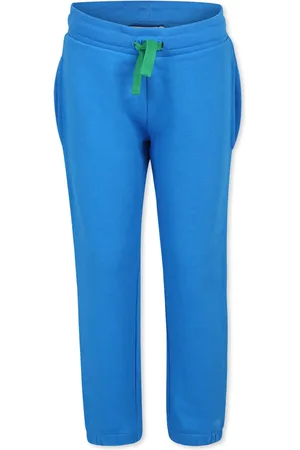 Stella McCartney Light Blue Trousers For Boy With Rooster Print