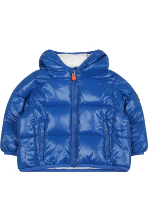 save the duck Light Blue Jody Down Jacket For Baby Boy With Logo