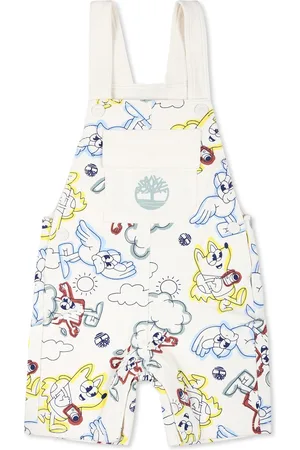 Timberland Dungarees For Baby Boy With Tree And Print